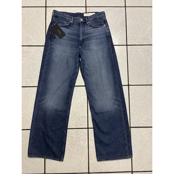 rag & bone Denim - Rag & Bone The Logan Jeans Women Mid-Rise Wide Leg Denim Size 27 New